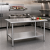 Thumbnail image #2 for Eagle Group Spec-Master 60 x 48 Inch Stainless Steel Work Table with Adjustable Undershelf