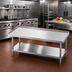 Thumbnail image #2 for Advance Tabco Special Value Series 60-Inch Wide x 30-Inch Deep Stainless Steel Equipment Stand with Adjustable Undershelf
