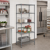 Thumbnail image #2 for Eagle Valu-Master 4-Tier Wire Shelving Starter Unit, 24 x 21 x 74 Inches, Stationary, Pewter Gray Epoxy