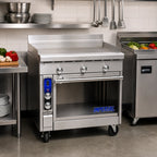 Thumbnail image #2 for Imperial (Middleby) Spec Series IHR-GT36-E-XB 36-Inch Electric Thermostatic Griddle Range, Stainless Steel, Open Cabinet Base