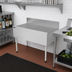 Thumbnail image #3 for Top Shelf TSF Series 42-Inch Freestanding Stainless Steel Underbar Drainboard with 6-Inch Backsplash