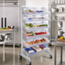 Thumbnail image #2 for Quantum Mobile Single-Sided Partition Wall Starter Unit with 7 Baskets, 36W x 26D x 74H