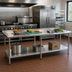 Thumbnail image #2 for Eagle Group Deluxe Series 144-Inch x 30-Inch Stainless Steel Work Table with 1-1/2-Inch Rear Upturn and Galvanized Undershelf