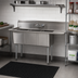 Thumbnail image #2 for Omcan 3-Compartment Pot Sink with Right-Hand Drainboard, 18 x 18 x 11-Inch Bowls