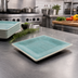 Thumbnail image #3 for Grove 8-1/2 Inch Square Melamine Dinner Plate, Aqua