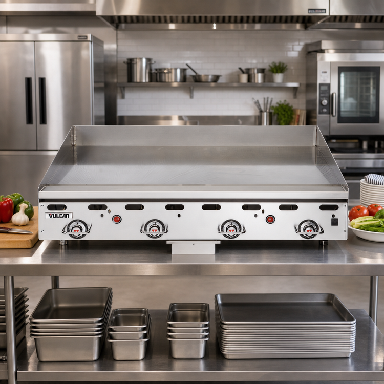 Product image #2 for Vulcan MSA48-30 Heavy Duty Countertop Gas Griddle with 48 x 30-Inch Cooking Surface
