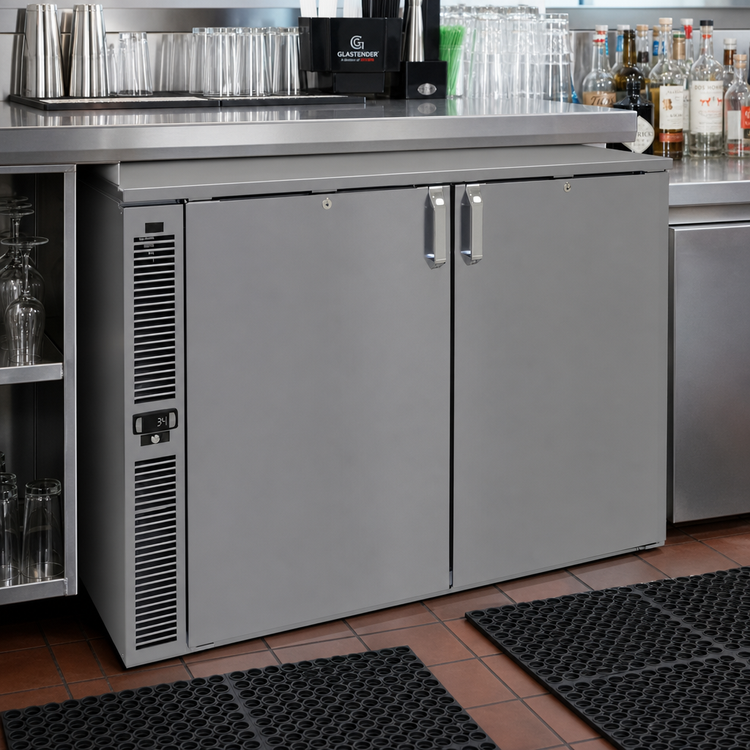 Product image #2 for Glastender F1SB44 Two-Section Side-Serviced Self-Contained Glass Froster, 44-Inch Wide, Bar Profile, Swing Doors