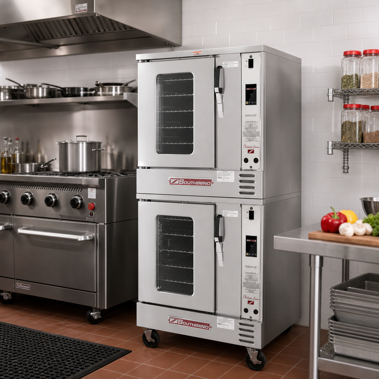 Product image #2 for Southbend Platinum Standard Depth Double-Stack Half-Size Gas Convection Oven