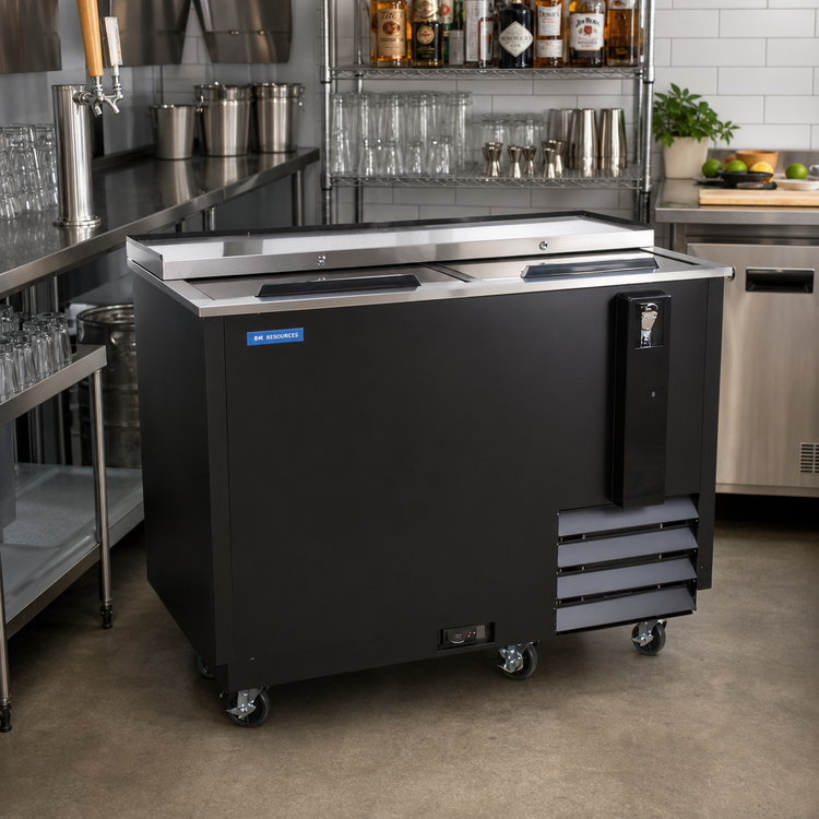 Product image #2 for BK Resources 95-Inch Horizontal Deep Well 3-Door Bottle Cooler