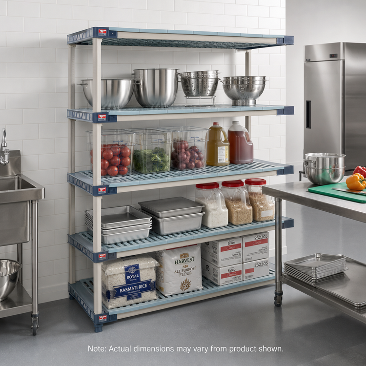 Product image #2 for MetroMax 4 4-Shelf Add-On Polymer Shelving Unit, 60" W x 18" D