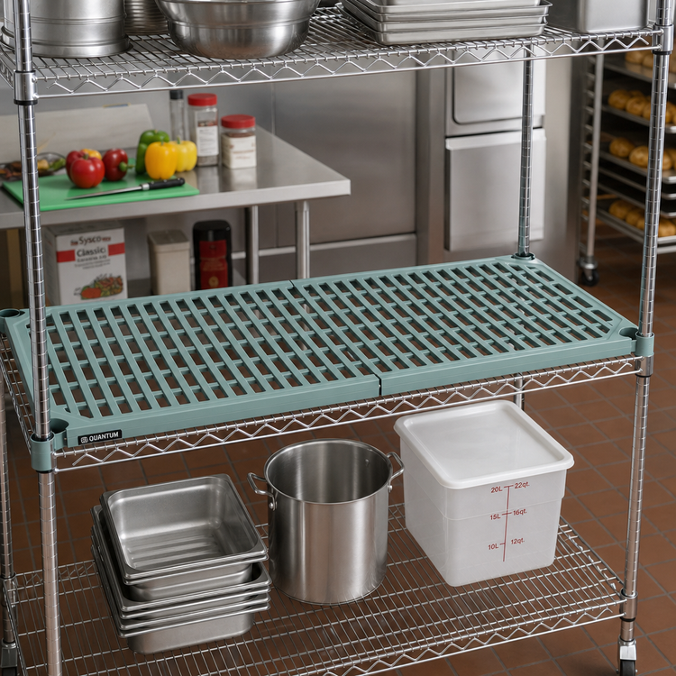 Product image #2 for Quantum 48 x 18 Inch Polymer Shelf Mat for Wire Shelves