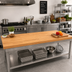 Thumbnail image #2 for Appalachian Red Oak Blended Rails Edge Grain Kitchen Countertop, 120 x 25 x 1-1/2 Inch, Varnique Finish