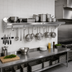 Thumbnail image #2 for John Boos Stallion 144-Inch Wall-Mounted Stainless Steel Pot Rack Shelf