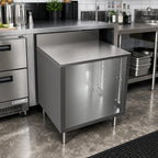 Thumbnail image #3 for BK Resources UBC-21-F24 24 x 21-Inch Flat-Top Open Underbar Cabinet, 18-Gauge T-304 Stainless Steel, No Backsplash, Adjustable Legs