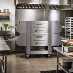 Thumbnail image #2 for Hot Rocks CLASSIC 7022 DOUBLE Double-Stack Natural Gas Stone Conveyor Pizza Oven, Countertop, Touchscreen, 70 x 22 Inch Baking Surface