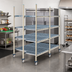 Thumbnail image #2 for MetroMax Q qwikTRAK Mobile Track Shelving Unit Kit with Casters, Bumpers, and 74-Inch Posts