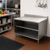Thumbnail image #2 for BK Resources Stainless Steel Chef Table with 5-Inch Riser, Open Front Cabinet Base, 30