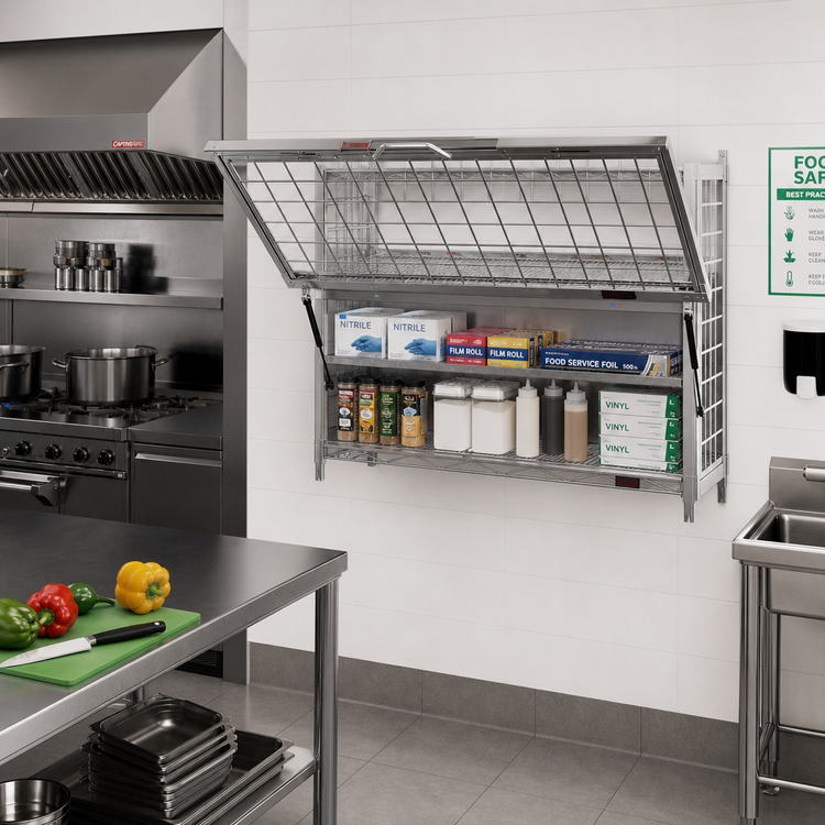 Product image #2 for 60-Inch Wide x 24-Inch Deep Stainless Steel Security Enclosure Kit with Flip-Up Door