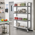 Thumbnail image #2 for Cambro Camshelving Elements XTRA Stationary Add-On Polymer Shelving Unit, 36 x 24 x 72-Inch, 4-Tier, 3 Vented + 1 Solid Shelf Configuration, Speckled Gray