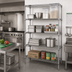 Thumbnail image #2 for Quantum 4-Shelf Stationary Wire Shelving Starter Kit, 72-Inch Wide x 86-Inch High, 304 Stainless Steel
