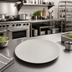 Thumbnail image #2 for Ridge 9-Inch Freeform Rimless Melamine Plate, Cement, Matte Finish