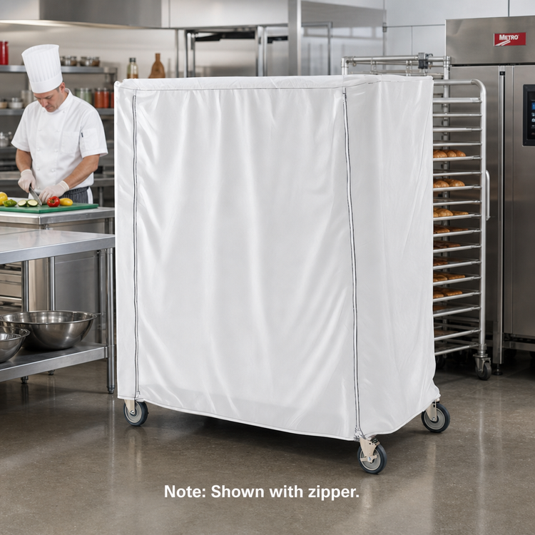 Product image #2 for Metro Waterproof Vinyl-Nylon Coated Cart Cover for 72 x 24 x 74 Inch Queen Mary & Banquet Carts