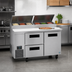 Thumbnail image #2 for Hoshizaki Steelheart 60-Inch Two-Section Refrigerated Pizza Prep Table with Door and Drawers