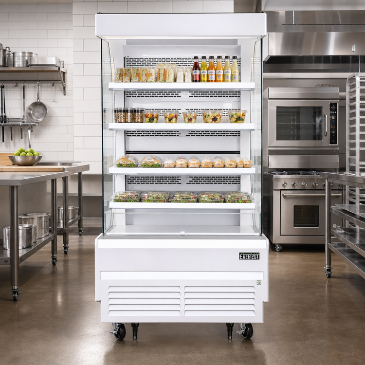 Product image #2 for Everest Refrigeration EOMV-48-W-35-T 48-Inch Vertical Open Display Merchandiser, 24 Cu. Ft., White