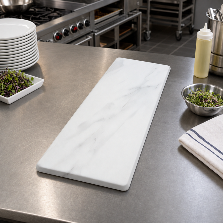 Product image #3 for American Metalcraft White Marble Melamine Rectangular Serving Board, 24 x 8.75 Inches