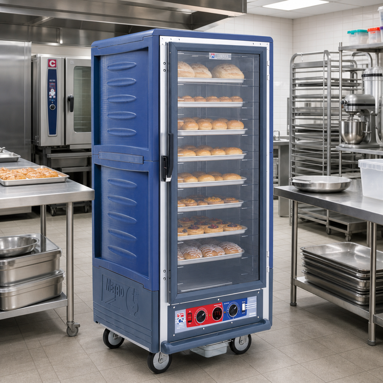 Product image #2 for Metro C5 3 Series 3/4 Height Combination Heated Holding and Proofing Cabinet with Blue Insulation Armour and Clear Polycarbonate Door