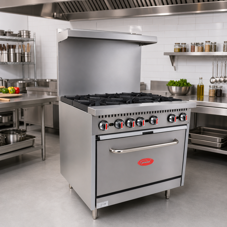 Product image #3 for General 36-Inch LP Gas Range with 6 Open Burners and 20-Inch Oven