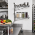 Thumbnail image #2 for Eagle Group Adjustable Post Wire Wall Mount Prepackaged Mid Unit Kit for 18-Inch Deep Shelves, Stainless Steel