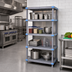 Thumbnail image #2 for Quantum Millenia 36-Inch W x 21-Inch D x 50-Inch H Polymer Stationary Starter Shelving Unit, 4 Shelves