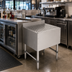 Thumbnail image #2 for John Boos Slim-Line 36 Inch Freestanding Stainless Steel Underbar Drainboard with 3 Inch Backsplash