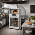 Thumbnail image #2 for Marra Forni Facade EF110G Enclosed Facade Gas-Fired Brick Pizza Oven with 43.25-Inch Round Deck