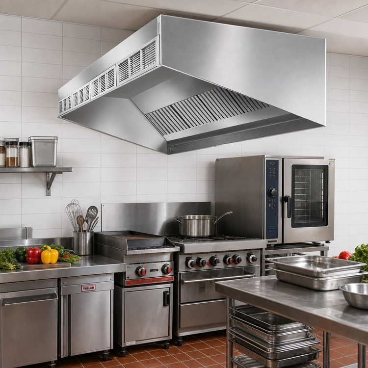 Product image #2 for SpecAir HESFA96-66 Wall Type Front Discharge Make-Up Air Exhaust Hood