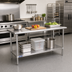 Thumbnail image #2 for Sapphire Manufacturing 72 Inch x 18 Inch Stainless Steel Top Work Table with Undershelf