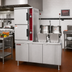 Thumbnail image #2 for Crown DCX-2-6-10 Two Compartment Direct Steam Kettle and Convection Steamer with 60 Inch Cabinet Base