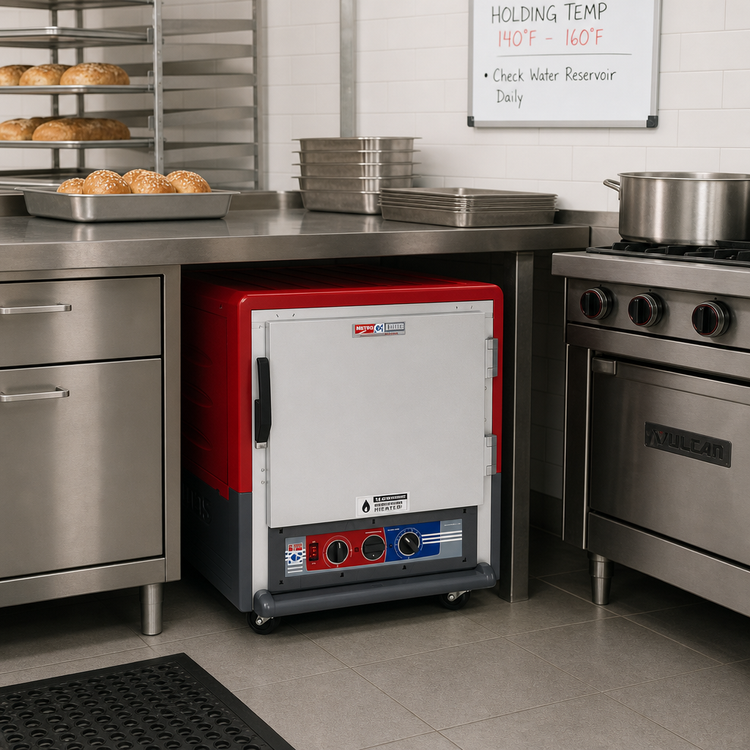 Product image #2 for Metro C5 3 Series Under-Counter Moisture Heated Holding and Proofing Cabinet, Red Insulation Armour, 10-Pan Capacity