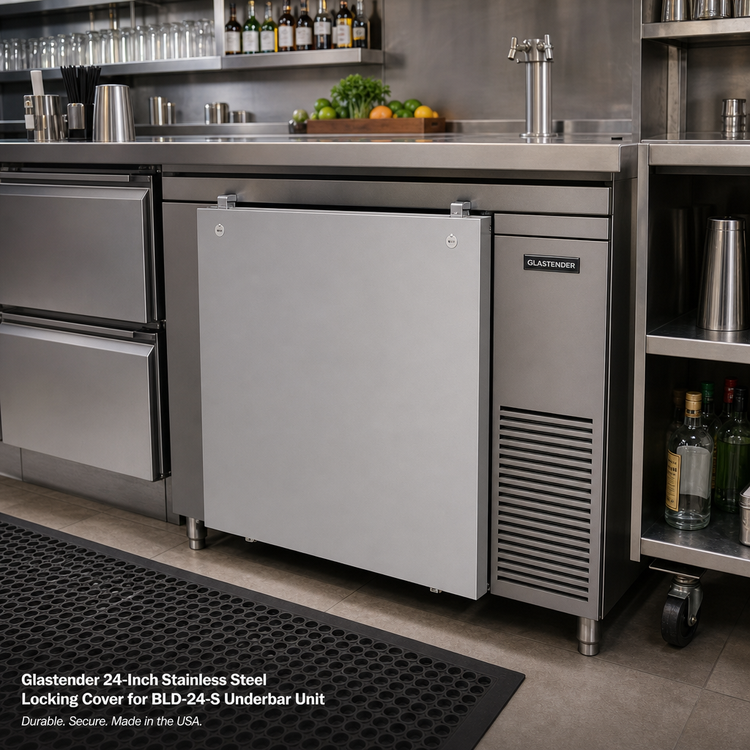 Product image #2 for Glastender 24-Inch Stainless Steel Locking Cover for BLD-24-S Underbar Unit
