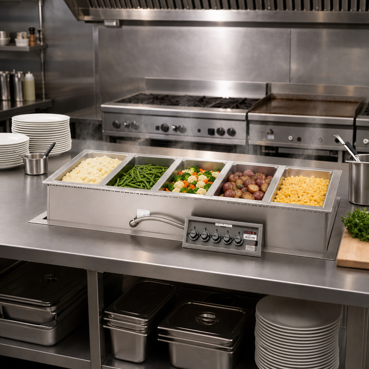 Product image #2 for Wells MOD-500 5-Well Top-Mount Drop-In Electric Food Warmer