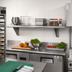 Thumbnail image #2 for Advance Tabco 96-Inch Wall-Mounted Stainless Steel Shelf, 12-Inch Deep, 16 Gauge