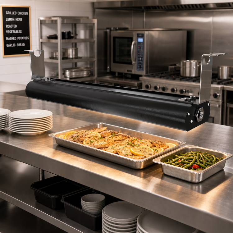 Product image #2 for Vollrath 66-Inch Low Profile Unlighted Strip Heat Lamp, Aluminum Housing, Black Powder Coat, 208V