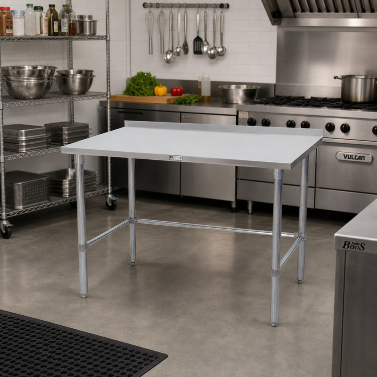 Product image #2 for John Boos Stallion 48-Inch x 36-Inch Stainless Steel Work Table with 1-1/2-Inch Rear Up-Turn
