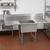 Thumbnail image #2 for BK Resources One Compartment Double Drainboard Stainless Steel Compartment Sink, 24 x 24 x 14-Inch Bowl, 72-Inch Wide