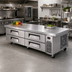 Thumbnail image #2 for Turbo Air Super Deluxe Extended Top Chef Base Refrigerator, 4-Drawer, Stainless Steel, Self-Contained Side-Mounted Refrigeration