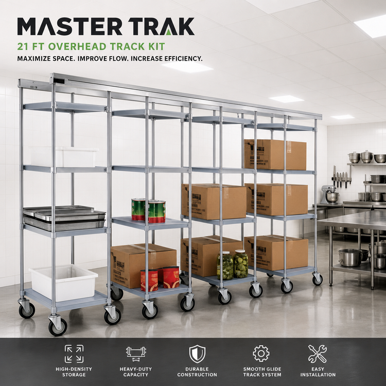 Product image #2 for Master Trak 21 Ft Overhead Track Kit for High-Density Storage