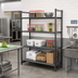 Thumbnail image #2 for Cambro Camshelving Basics Plus 4-Tier Vented Polymer Add-On Shelving Unit, 24W x 54L x 64H, Brushed Graphite