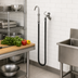 Thumbnail image #2 for T&S Brass B-0601 Wall-Mount Pot Filler Faucet with Vacuum Breaker, 68-Inch Flexible Stainless Steel Hose, and Hook Nozzle