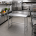 Thumbnail image #2 for Advance Tabco 48 x 36-Inch 16-Gauge 304 Stainless Steel Work Table with 5-Inch Backsplash
